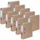 OFFICE CENTRE 10x Cocoa A4 Large 75mm Lever Arch File Folder Metal Edge Strengthened Stationery Document Archive Paper Storage Office School Home Easy Filing System 15 Colour Coding Wide Spine