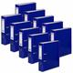 OFFICE CENTRE 10x Blue A4 Large 75mm Lever Arch File Folder Metal Edge Strengthened Stationery Document Archive Paper Storage Office School Home Easy Filing System 15 Colour Coding Wide Spine