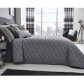 Lancashire Textiles Limited Manufacturers of quilts, pillows and homewares Ashcroft Stripe Bedding Range Grey Bedspread