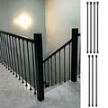 YXXSDP Iron Balusters Stair Spindles Set of 1 2 5 7 10, Metal Railing Spindle Column Staircase Post, with Adjustable Angle Bracket, Indoor Outdoor Use (Color : Pack 7, Size : High 135cm/53in)