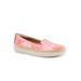 Wide Width Women's Accent Slip-Ons by Trotters® in Coral Multi (Size 9 W)