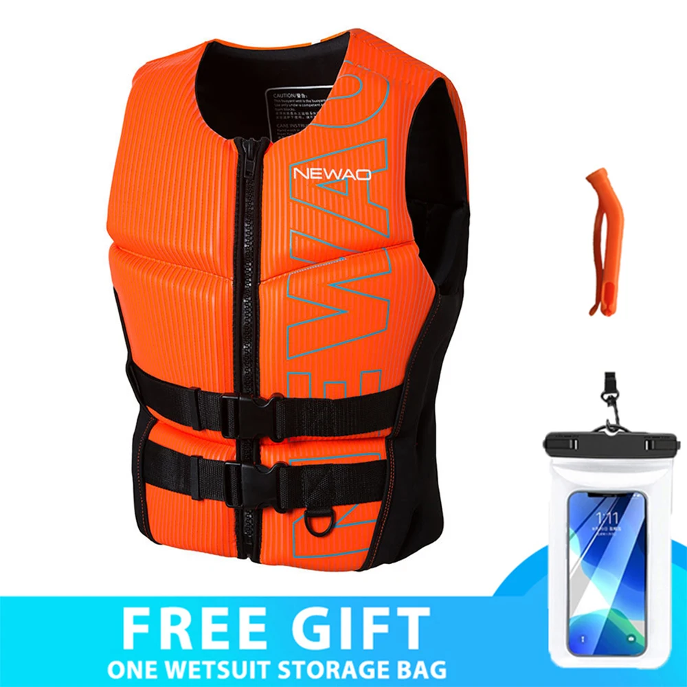 Gilet de sauvetage en néoprène adulte professionnel flottabilité gilet de Surf Sports nautiques Kayak bateau à moteur gilet de dérive sauveteur de sauvetage