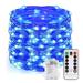 Morttic 200 LED 66 FT Copper Wire String Lights Battery Operated 8 Modes with Remote Waterproof Fairy String Lights for Indoor Outdoor Home Wedding Party Decoration Blue