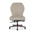 Hooker Furniture Swivel Genuine Leather Task Chair Wood/Upholstered/Metal in Brown | 41 H x 24.5 W x 28.25 D in | Wayfair EC370-090