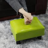 Touch Rich 16" Small Footstool Pu Ottoman Footrest Modern Home Living Room Bedroom Rectangular Stool w/ Padded Seat (Brown) Faux | Wayfair SQ08GE