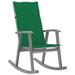 Red Barrel Studio® Rocking Chair Outdoor Rocking Chair w/ Cushions Solid Wood Acacia in Gray | 46.1 H x 22.4 W x 39.4 D in | Wayfair