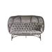 Bungalow Rose 80" Wide Outdoor Patio Sofa w/ Cushions Wicker/Rattan/Metal/Rust - Resistant Metal in Brown/Gray/Pink | 54 H x 80 W x 30 D in | Wayfair