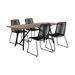 Corrigan Studio® Kiliyah Rectangular 4 - Person 32" Long Outdoor Dining Set Wood/Metal in Black | 32 W x 71 D in | Wayfair