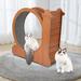 Tucker Murphy Pet™ Covello 40.1" Cat Running Wheel Treadmill Manufactured Wood in Brown | 40.1 H x 43.4 W x 13.4 D in | Wayfair