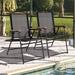 Patio Folding Sling Back Camping Deck Chairs (Set of 2)