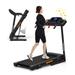 Foldable Electric Treadmill with Handrail Controls Speed, Pulse Monitor