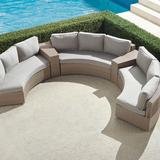 Pasadena II 5-pc. Modular Sofa Set in Dove Finish - Sand with Canvas Piping - Frontgate