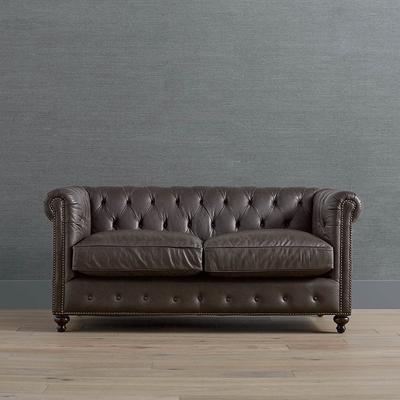 Logan Chesterfield 72" Small Sofa - Linen Serene - Frontgate