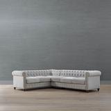 Logan Chesterfield 2-pc. Right Arm Facing Sofa Sectional - Fawn Oslo Performance Leather - Frontgate