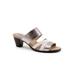 Extra Wide Width Women's Maxine Sandal by Trotters in Pewter Metallic (Size 7 1/2 WW)