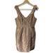 J. Crew Dresses | J. Crew Silk Ruffled Sleeveless Fit And Flare Faux Wrap Cocktail Dress | Color: Tan | Size: 8