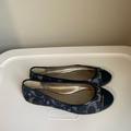 Coach Shoes | Coach Denim Navy Ballerina Flats Size 8 Vintage Rare | Color: Blue | Size: 8.5