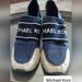 Michael Kors Shoes | Michael Kors Felix Logo Sneaker Trainers In Extreme Blue Size 7 | Color: Blue | Size: 7