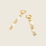 J. Crew Jewelry | J. Crew Pearl Rhinestone Chandelier Earrings | Color: Gold/White | Size: Os