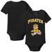 Infant Tiny Turnip Black Pittsburgh Pirates Teddy Boy Bodysuit