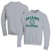 Men's Champion Gray Miami Hurricanes Volleyball Icon Pullover Sweatshirt