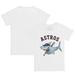 Toddler Tiny Turnip White Houston Astros Shark Logo T-Shirt