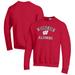 Men's Champion Red Wisconsin Badgers Alumni Logo Arch Pullover Sweatshirt