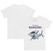 Toddler Tiny Turnip White Texas Rangers Shark Logo T-Shirt