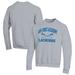 Men's Champion Gray Air Force Falcons Lacrosse Icon Crewneck Pullover Sweatshirt