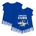 Girls Youth Tiny Turnip Royal Chicago Cubs Shark Fringe T-Shirt
