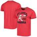 Men's Homage Albert Pujols Red St. Louis Cardinals Illustration Tri-Blend T-Shirt