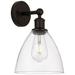 Edison Bristol Glass 8" Oil Rubbed Bronze Sconce w/ Clear Shade