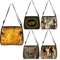 Sac à main en toile pour femmes sac à bandoulière avec imprimé d'art égyptien antique sac sous les