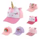 Chapeau de soleil licorne pour bébé fille casquette de camionneur pour enfants casquette de