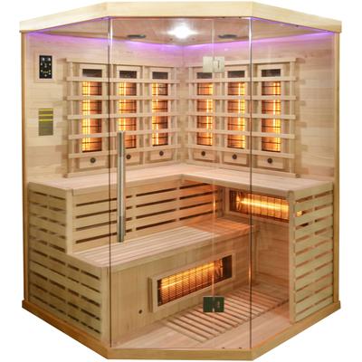 Infrarotkabine SANOTECHNIK "DELUXE", beige (natur), integrierte Steuerung, (ohne Ofen), Saunen, für 3-4 Personen