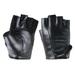 Half Finger Leather Driving Gloves and Women Soft Black Fingerless Bike Gloves for Driving Motorbike Hiking Riding Fitness Cycling