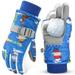 WEST BIKING Winter Warm Plush Lining Kids Gloves Windproof Ski Gloves for Boys and Girls Dark Blue M
