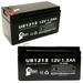 2x Pack - Compatible Sonnenschein CR121.3 Battery - Replacement UB1213 Universal Sealed Lead Acid Battery (12V 1.3Ah 1300mAh F1 Terminal AGM SLA) - Includes 4 F1 to F2 Terminal Adapters