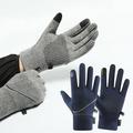 D-GROEE 1 Pair Winter Gloves Windproof Warm Touchscreen Plush Lining Gloves Men Women For Cycling Running Outdoor Activities