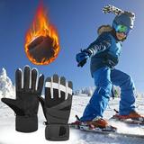 EQWLJWE Ski Gloves Non-slip Winter Warmest Waterproof and Breathable Snow Gloves for Mens Womens Ladies and Kids Skiing Snowboarding