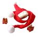 Mini Christmas Doll Clothes Decor DIY Accessories Christmas Scarf Set christmas Santa Hat Dolls Accessories for 1:12 Scale Mini Snowman red scarf