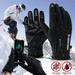 Spencer Waterproof Thermal Palm Touch Screen Gloves Winter Warm Snow & Ski Gloves with Wrist Band for Men Women Size L