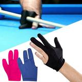 Farfi Spandex Snooker Billiard Cue Glove Pool Left Hand Open Three Finger Accessory