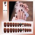 Press on Finger Nails Fake Nails Square Glossy Nail Tips Short False Nail Tip Fantasy Press-on Nails Finger Nail DIY Decoration Women