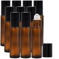 Kavelle Home INC Roll-on Bottles For Essential Oils Refillable Amber-colored Glass Roller Bottles With Stainless Steel Balls 10piece