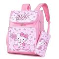 Hello Kitty Kawaii Backpack Sanrio Kids Bags for Girls and Boys Little Twin Stars Schoolbags Cinnamoroll Kuromi Cute Backpack PU