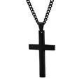 Simple Plain Cross Pendant Chain Necklace Jewelry Men Black/Gold/S A0C0 G0S7! J7X7