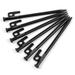 Anself 8 Inch /12 Inch Tent Pegs 6PCS Heavy Duty Steel Tent Stakes for Outdoor Camping Canopy Awning