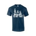 Disk Golf Funny I d Hit That Mens Short Sleeve T-shirt Graphic Tee-Heather Navy-large