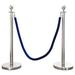 VIP Crowd Control Rope Stanchion (2 Mirror Crown Top/Flat Base + 6' Rope) | 36 H x 12 W x 12 D in | Wayfair 1601+1653